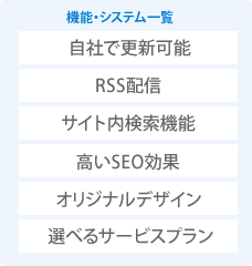 機能・システム一覧
